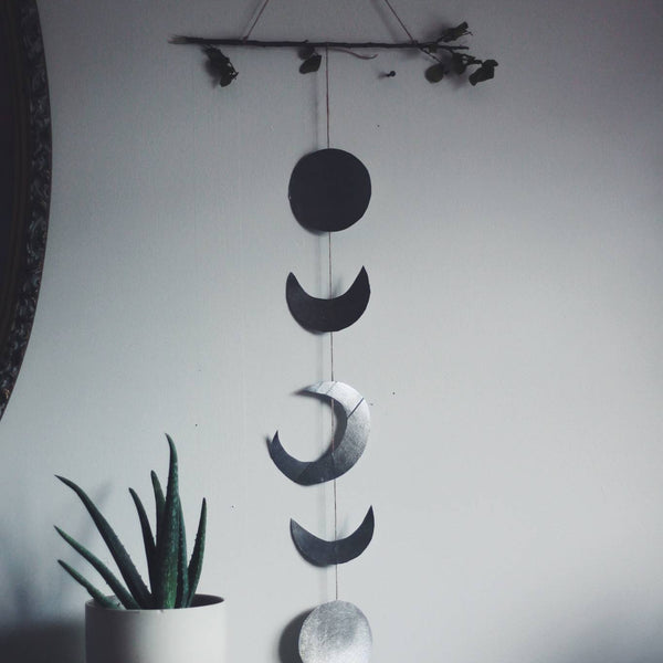 DIY Moon Phase Wall Hanging