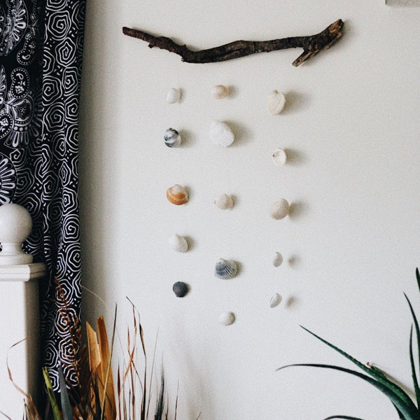 Seashell wall hanging