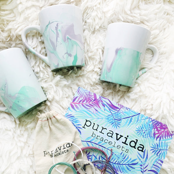 Water Marbled Mug DIY