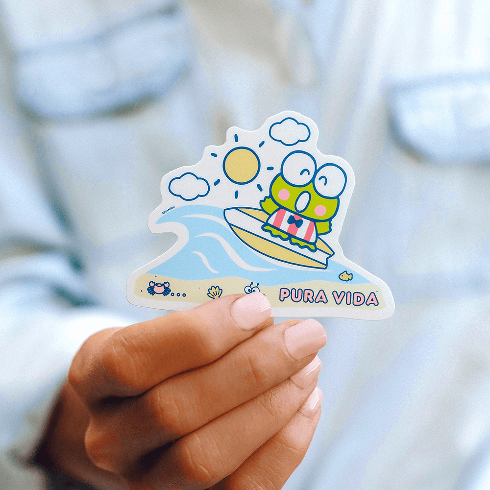 Keroppi Surfing Sticker 2