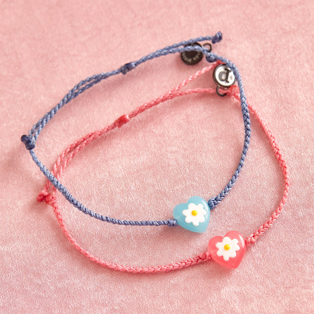 Daisy Heart Bead Charm Bracelet 4