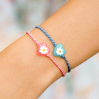 Daisy Heart Bead Charm Bracelet Gallery Thumbnail