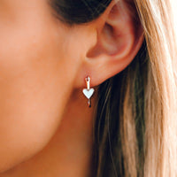 Petite Heart Hoop Earrings Gallery Thumbnail