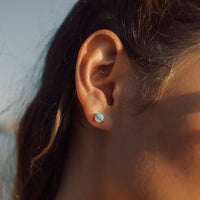 Opal Saturn Stud Earrings Gallery Thumbnail