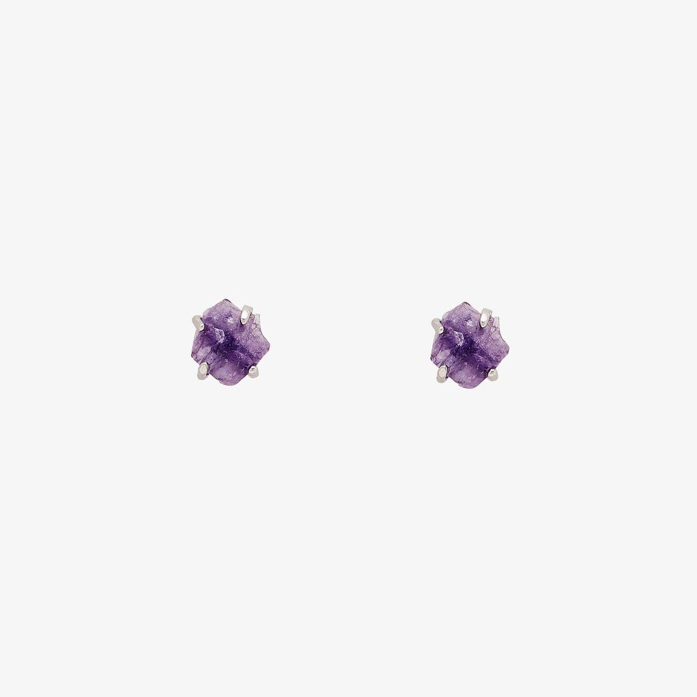 Raw Gemstone Stud Earrings 3