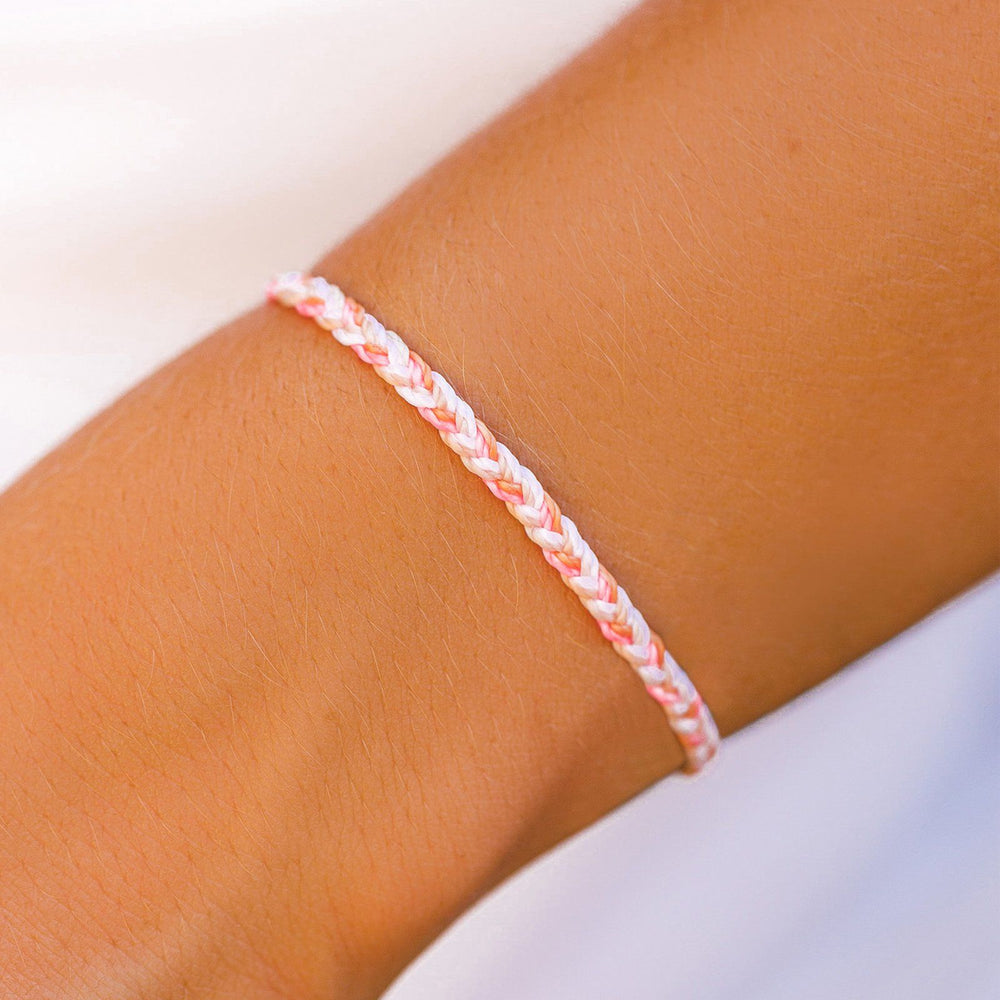 Breast Cancer Awareness Mini Braided Bracelet 2