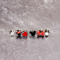 Disney Mickey Mouse & Disney Minnie Mouse Mix n Match Stud Earring Pack Gallery Thumbnail