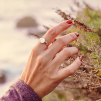 Mother of Pearl Signet Ring Gallery Thumbnail