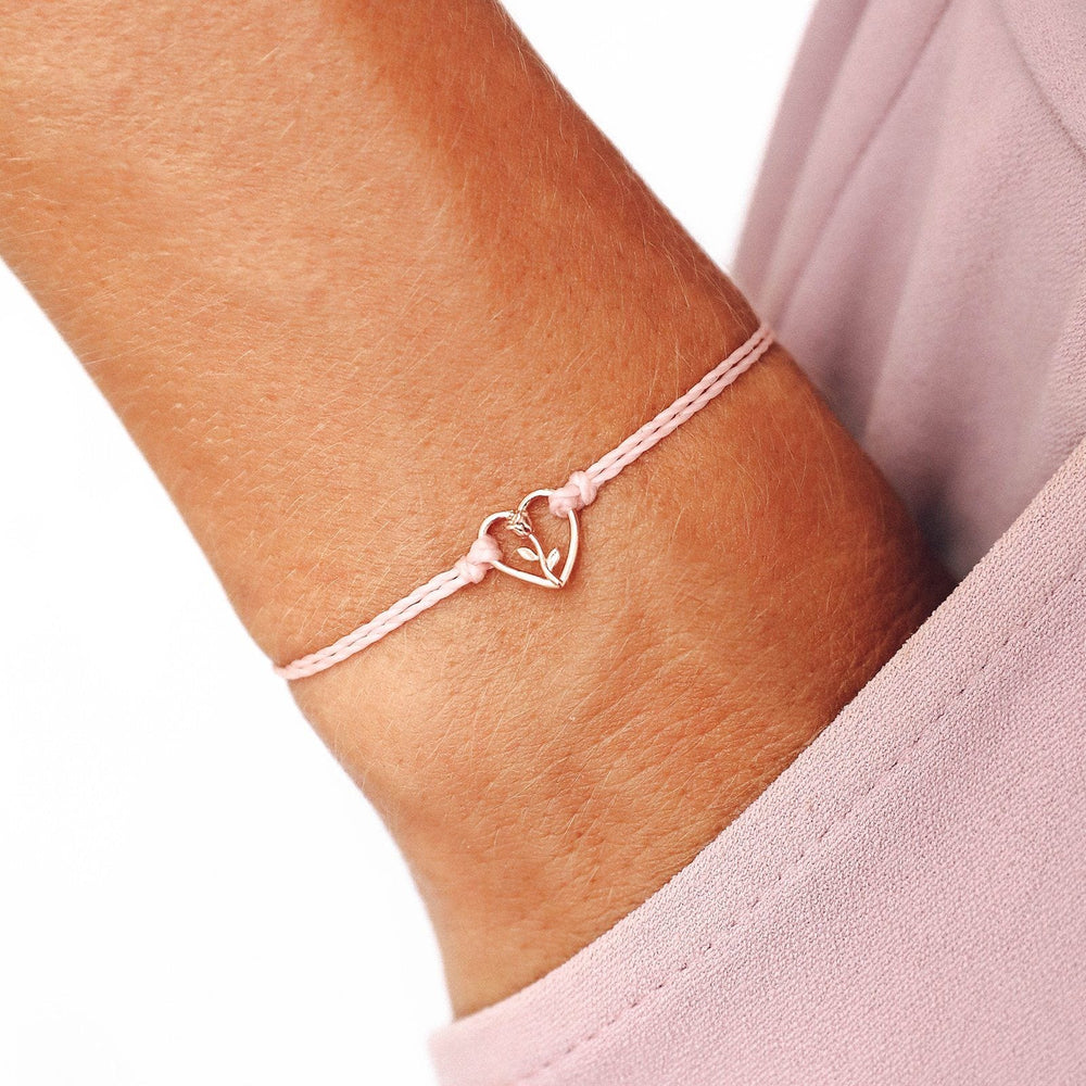 Disney Belle Rose Heart Charm Bracelet 2