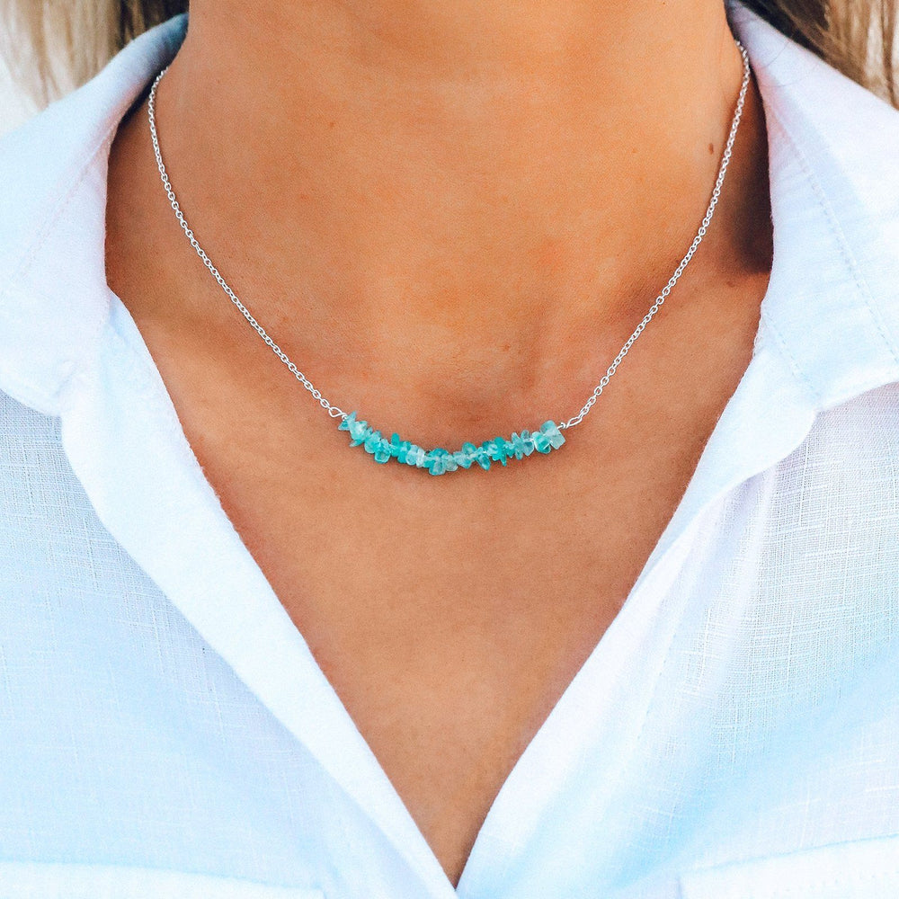 Aquamarine Chip Choker 3