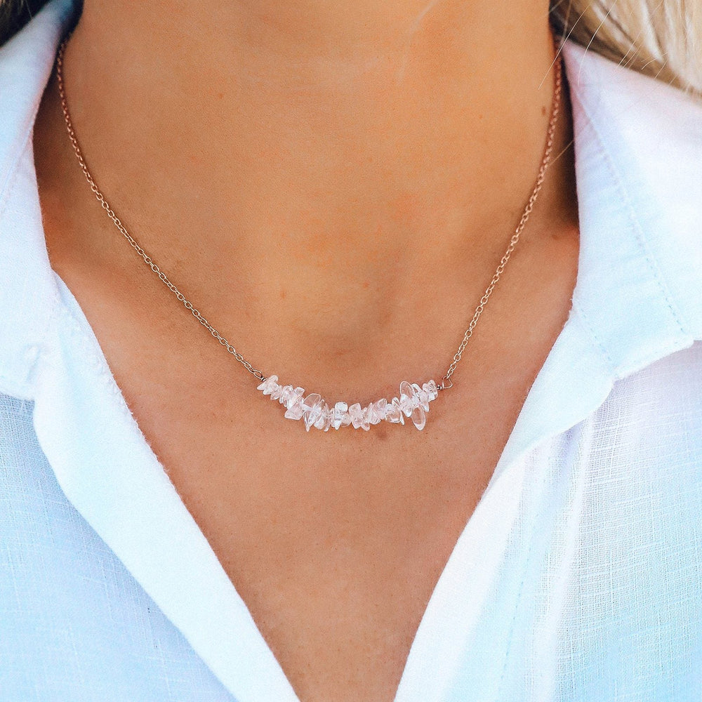 Clear Quartz Chip Choker 4