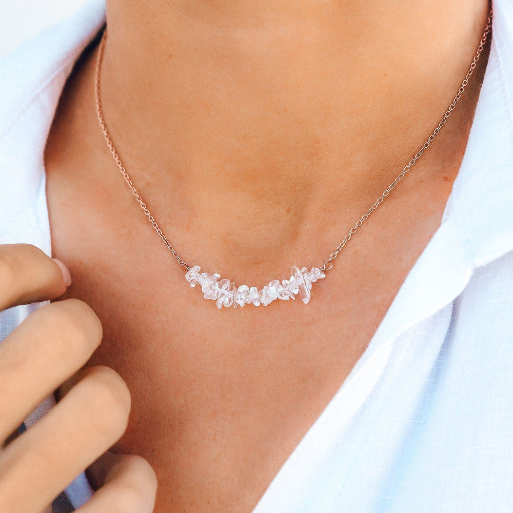 Clear Quartz Chip Choker 3