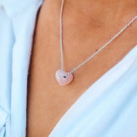 Rose Quartz Heart Necklace Gallery Thumbnail