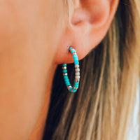 Playa Seed Bead Hoop Earrings Gallery Thumbnail