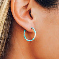 Playa Seed Bead Hoop Earrings Gallery Thumbnail