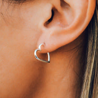 Heart Hoop Earrings Gallery Thumbnail