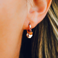 Mini Coin Huggie Earrings Gallery Thumbnail