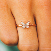 Butterfly In Flight Ring Gallery Thumbnail