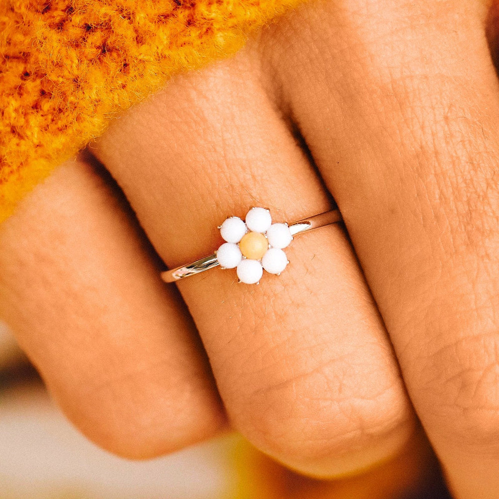 Gemstone Daisy Ring 2