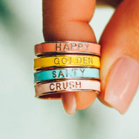 Crush Enamel Word Ring Gallery Thumbnail