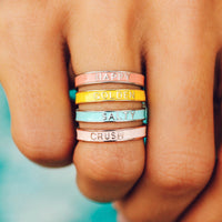 Crush Enamel Word Ring Gallery Thumbnail