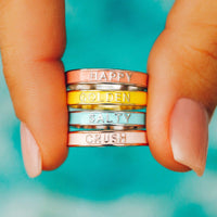 Happy Enamel Word Ring Gallery Thumbnail