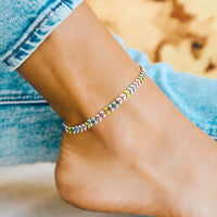 Rainbow Chevron Anklet Gallery Thumbnail