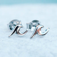 Wave Stud Earrings Gallery Thumbnail