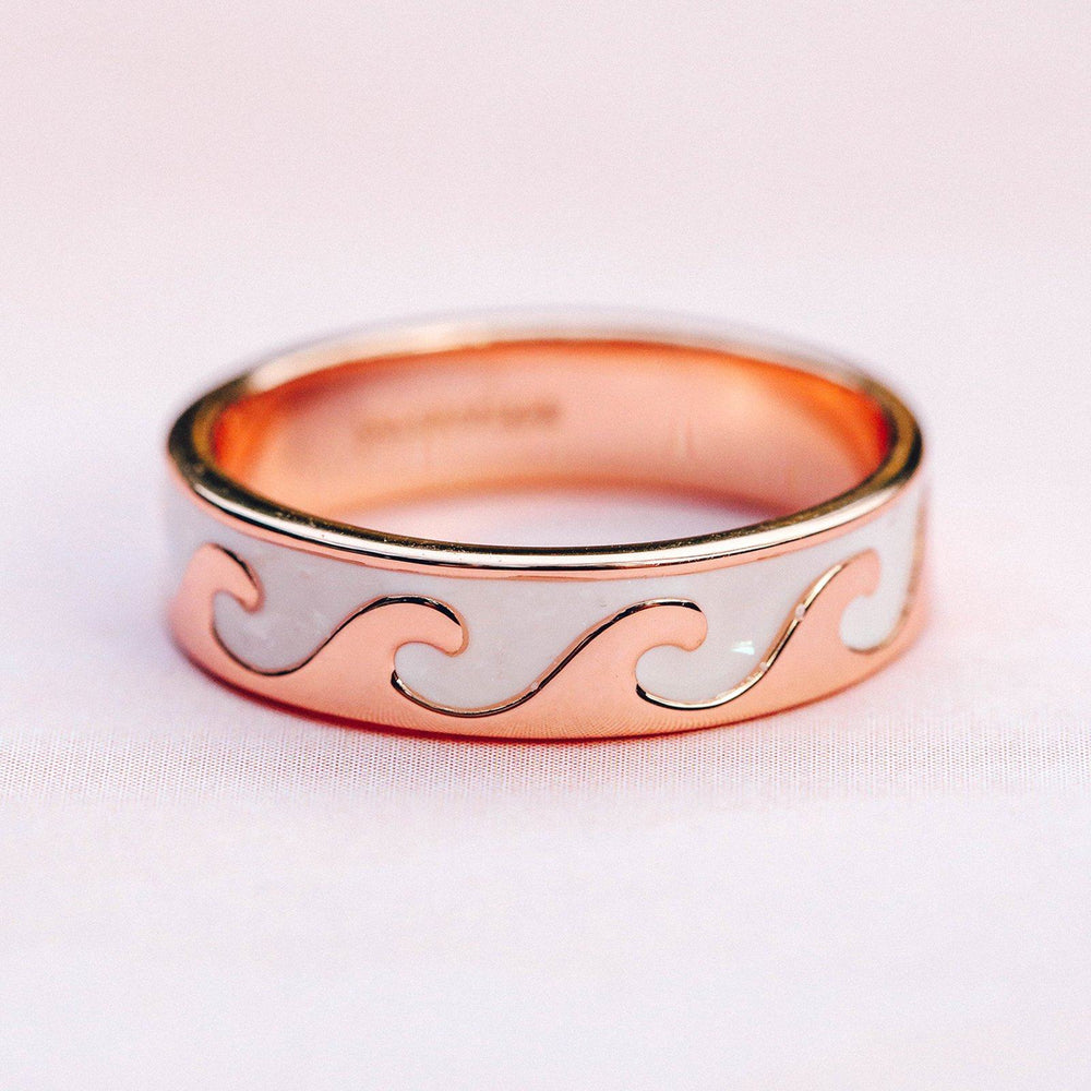 Reversible Enamel Wave Ring 8