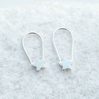 Star Safety Pin Earrings Gallery Thumbnail