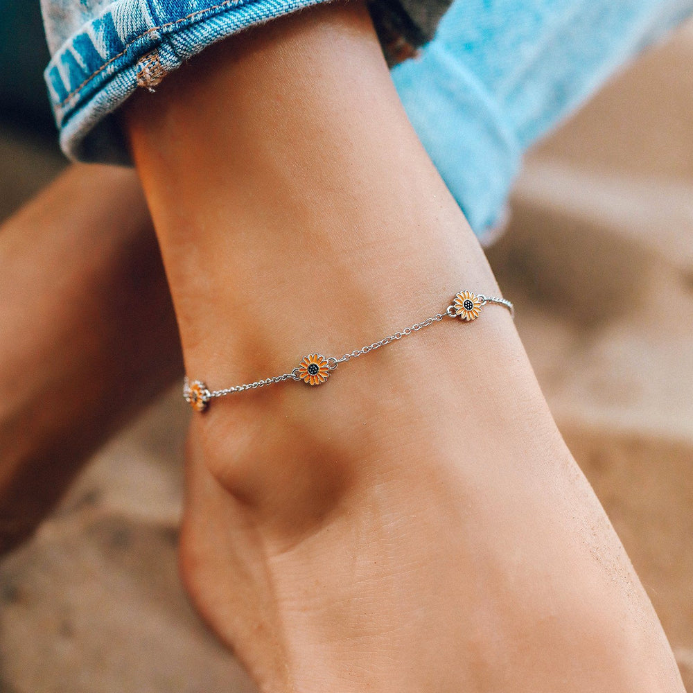 Enamel Sunflower Anklet 2