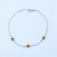 Enamel Sunflower Anklet Gallery Thumbnail