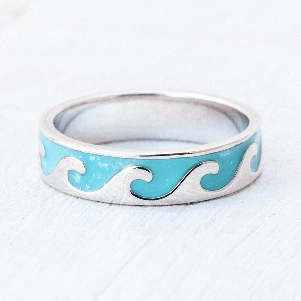 Reversible Enamel Wave Ring 9