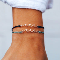 Rose Gold Delicate Wave Bracelet Gallery Thumbnail