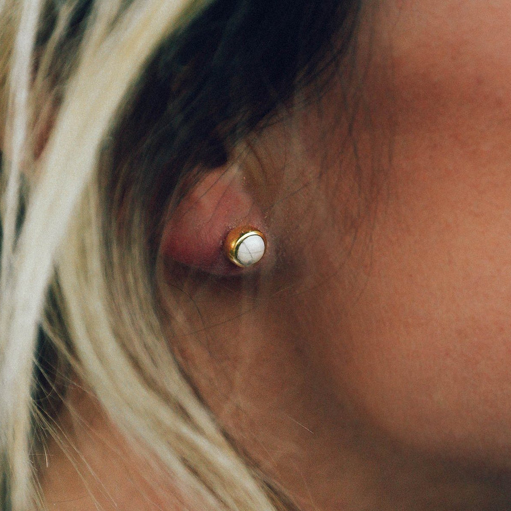 Boho Howlite Stud Earrings 3