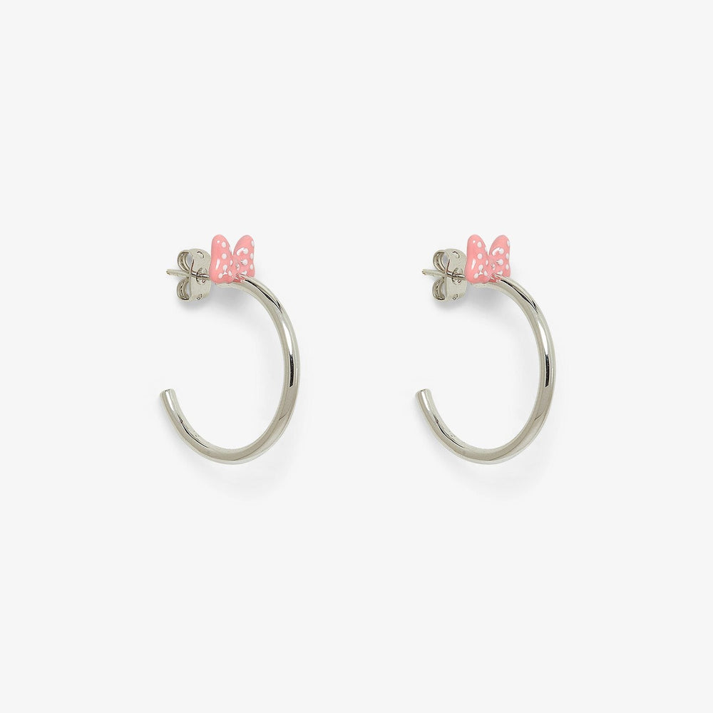 Disney Minnie Mouse Bow Hoop Earrings 1