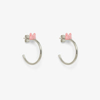 Disney Minnie Mouse Bow Hoop Earrings Gallery Thumbnail