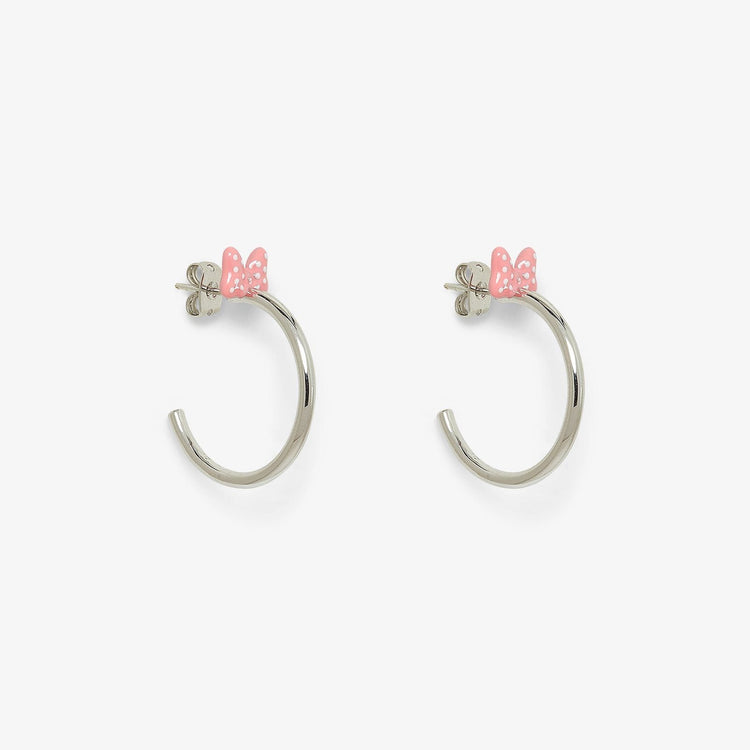 Disney Minnie Mouse Bow Hoop Earrings