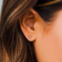 Pearl & Heart Double Sided Stud Earring Gallery Thumbnail