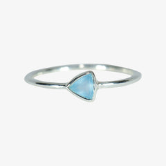 Triangle Chalcedony Ring