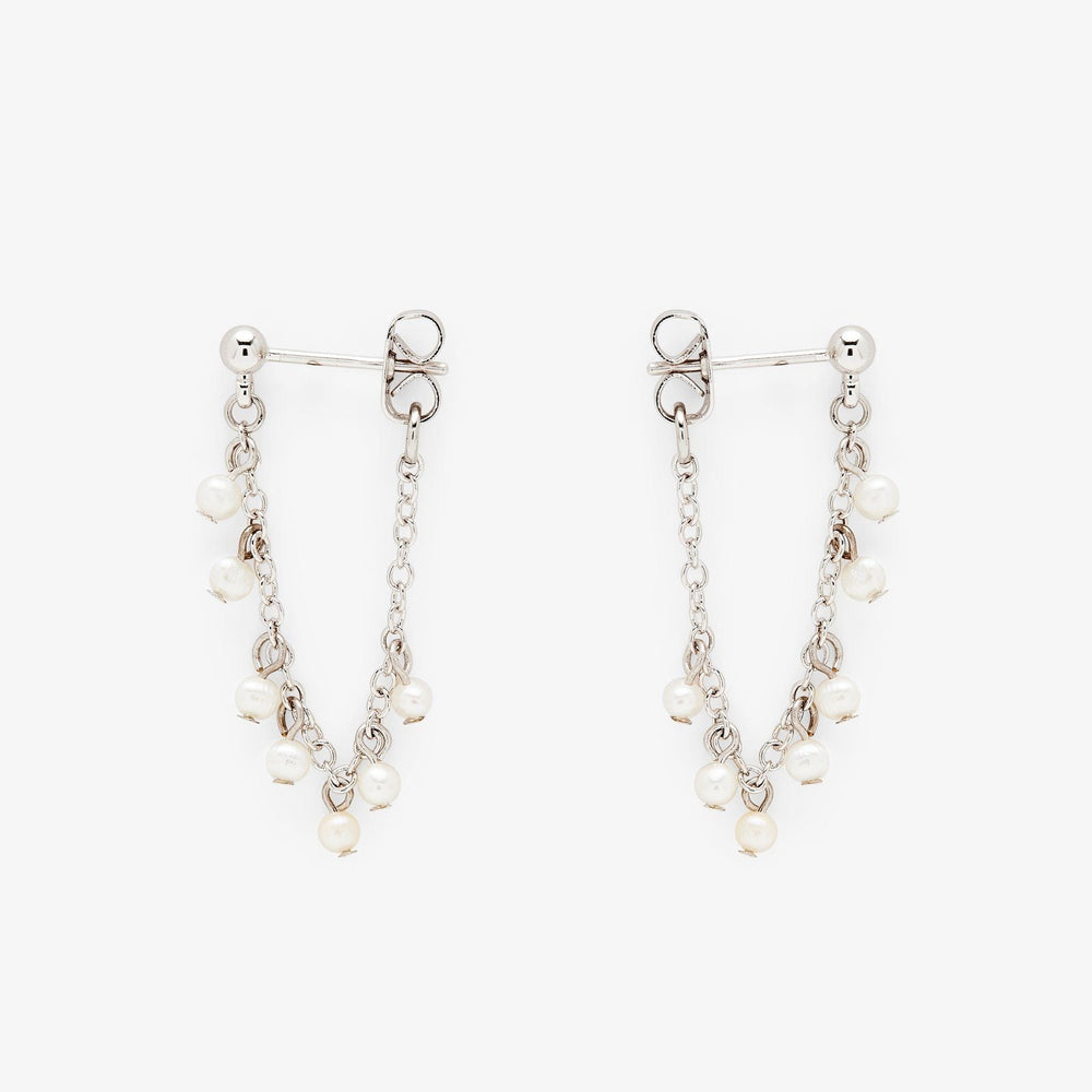 Pearl Chain Wrap Earrings 1