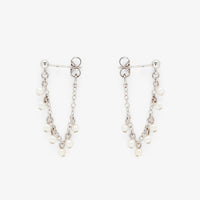 Pearl Chain Wrap Earrings Gallery Thumbnail