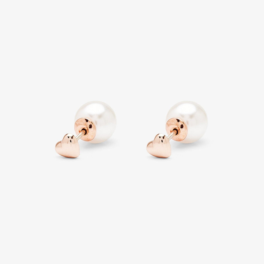 Pearl & Heart Double Sided Stud Earring 1