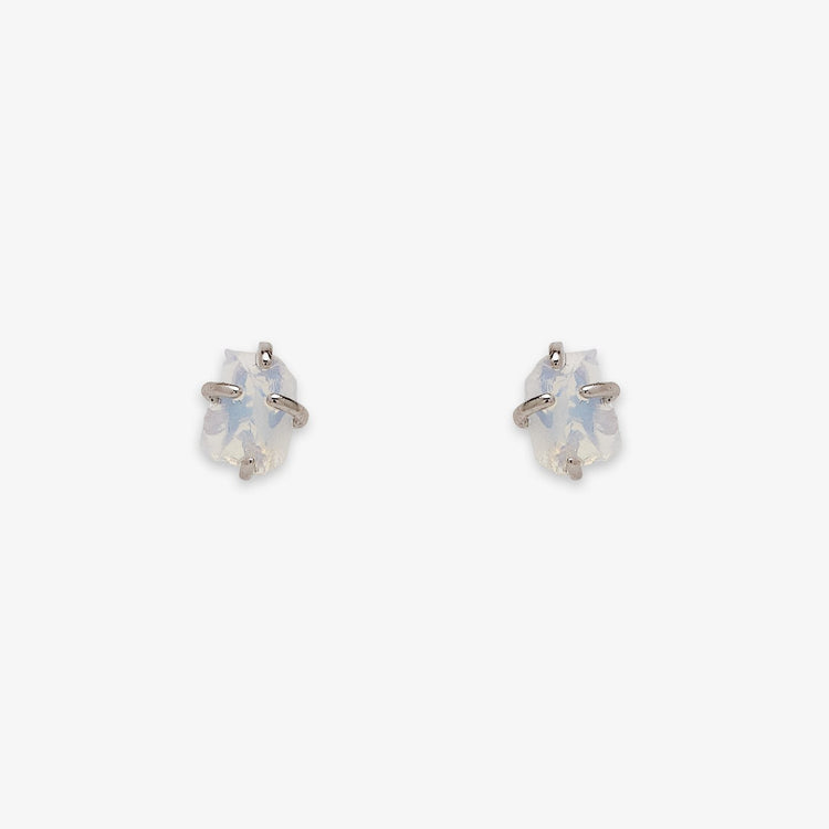 Raw Gemstone Stud Earrings