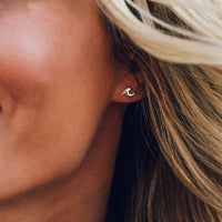 Wave Stud Earrings Gallery Thumbnail