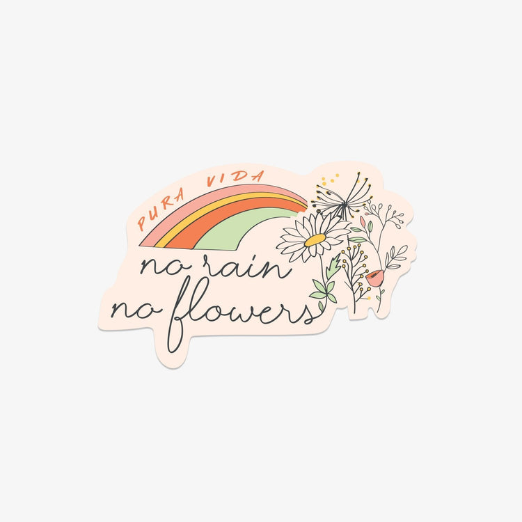 Rain Flowers Sticker